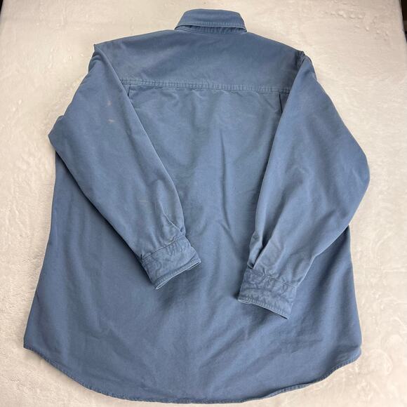 Woolrich Men's Chamois Blue Flannel Button Down Shirt Size XL - Picture 2 of 7